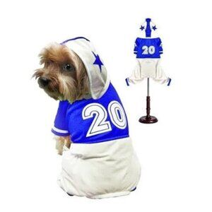 PAMPET / Puppe Love Dog Costume, Football Player, Blue SZ 2
